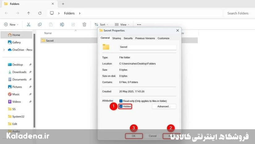 2 hide folder 1