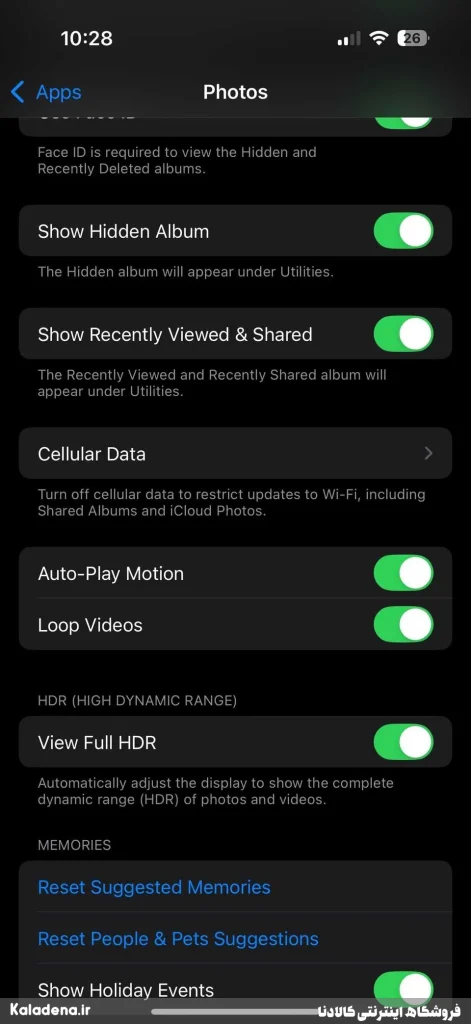 5.cellular data iphone 3 7