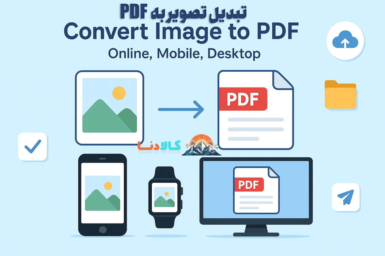 تبدیل تصویر به PDF: آموزش کامل آنلاین، گوشی و دسکتاپ با مثال‌های کاربردی