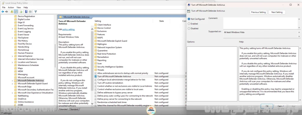 Group Policy Editor 7